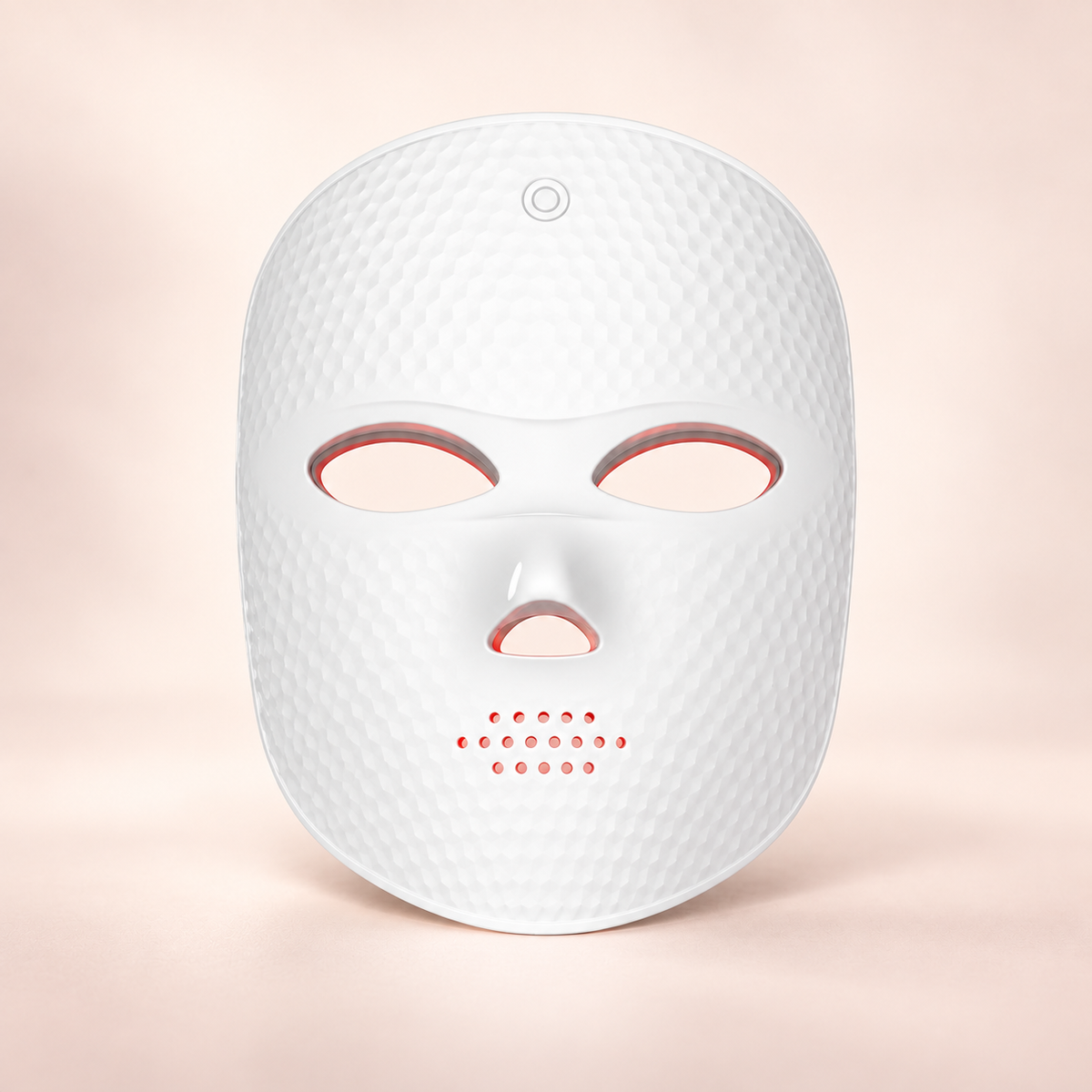 Front view of the Lumière Red white LED face mask